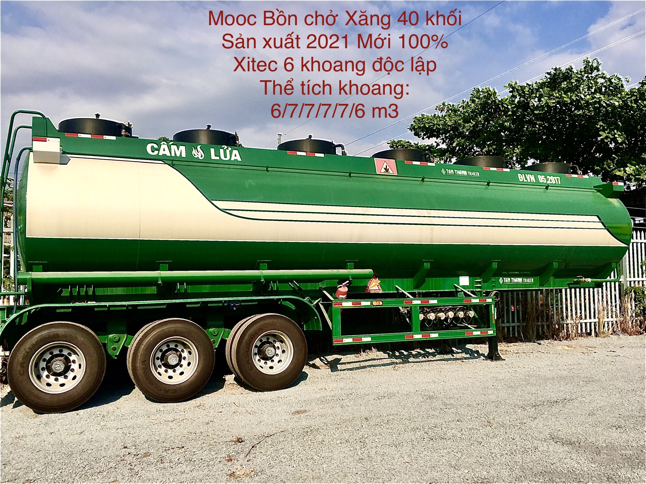 RơMooc Bồn Chở Xăng Tân Thanh 40 khối (2021)